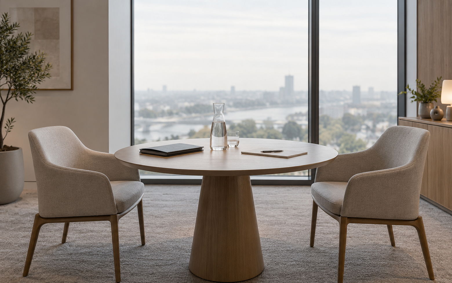 An empty consultation table